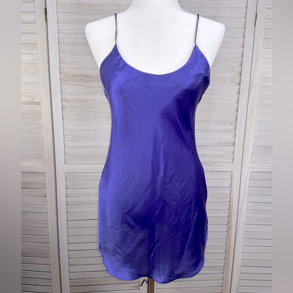 Vintage Satin Slip Y2K Purple-Small